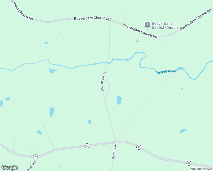 map of restaurants, bars, coffee shops, grocery stores, and more near 270 Drummond Road in Enoree