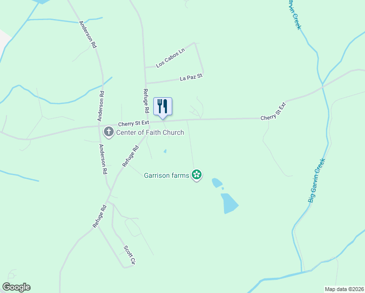 map of restaurants, bars, coffee shops, grocery stores, and more near 1412 Cherry Street Extension in Pendleton