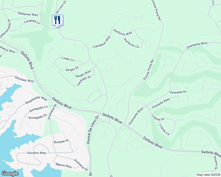 map of restaurants, bars, coffee shops, grocery stores, and more near 3 Brilliante Circle in Hot Springs Village