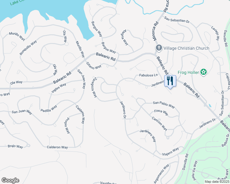 map of restaurants, bars, coffee shops, grocery stores, and more near 3 Zaragoza Way in Hot Springs