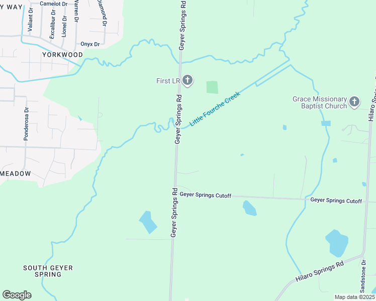 map of restaurants, bars, coffee shops, grocery stores, and more near 12003 Geyer Springs Road in Little Rock