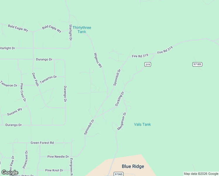 map of restaurants, bars, coffee shops, grocery stores, and more near 2397 Wigeon Way in Happy Jack