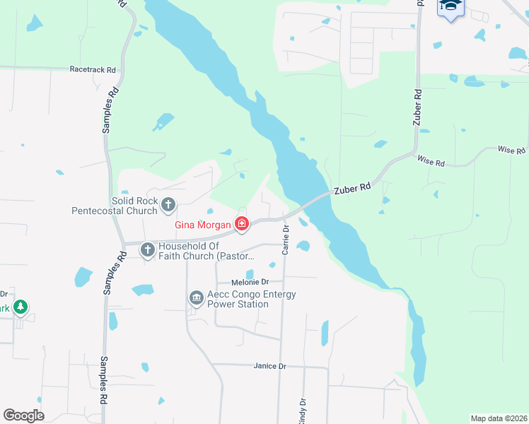 map of restaurants, bars, coffee shops, grocery stores, and more near 8237 Zuber Road in Benton