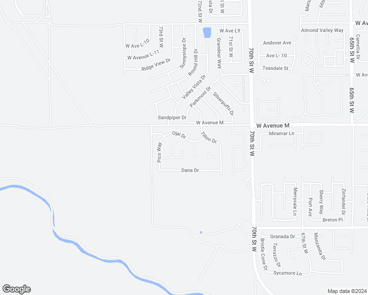 map of restaurants, bars, coffee shops, grocery stores, and more near 41904 Tucson Court in Palmdale