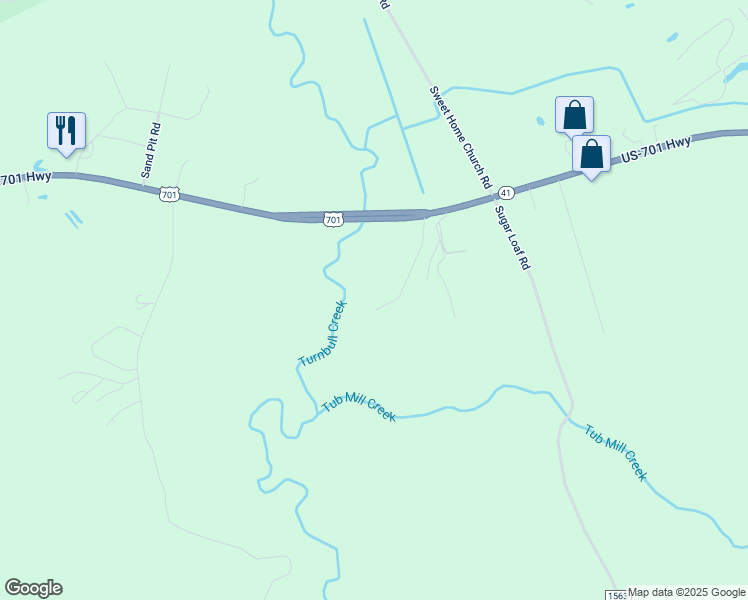 map of restaurants, bars, coffee shops, grocery stores, and more near Merritt Drive in Bladen County