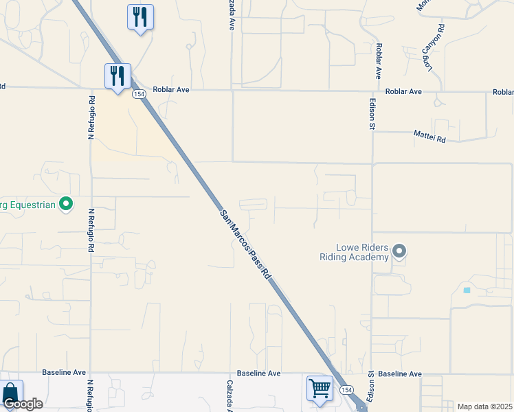 map of restaurants, bars, coffee shops, grocery stores, and more near 2056 California 154 in Santa Ynez
