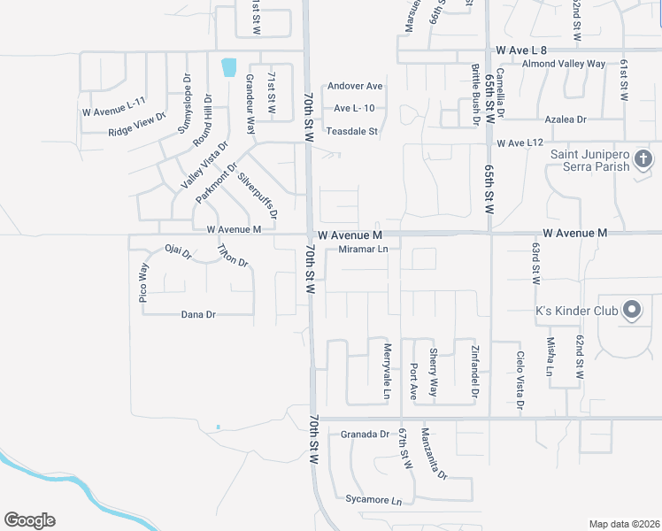map of restaurants, bars, coffee shops, grocery stores, and more near 41926 Bonita Drive in Palmdale