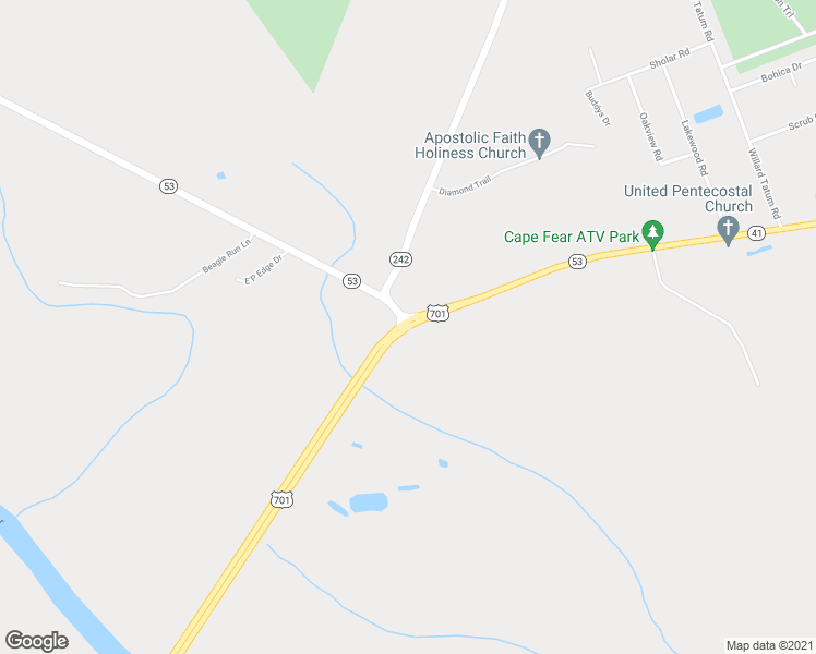 map of restaurants, bars, coffee shops, grocery stores, and more near North Carolina 53 in Elizabethtown