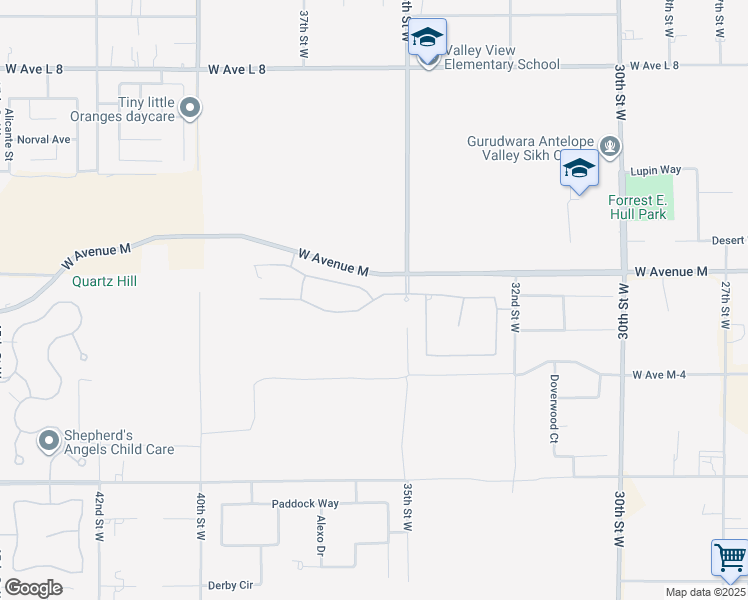 map of restaurants, bars, coffee shops, grocery stores, and more near Camino Hermanos in Lancaster