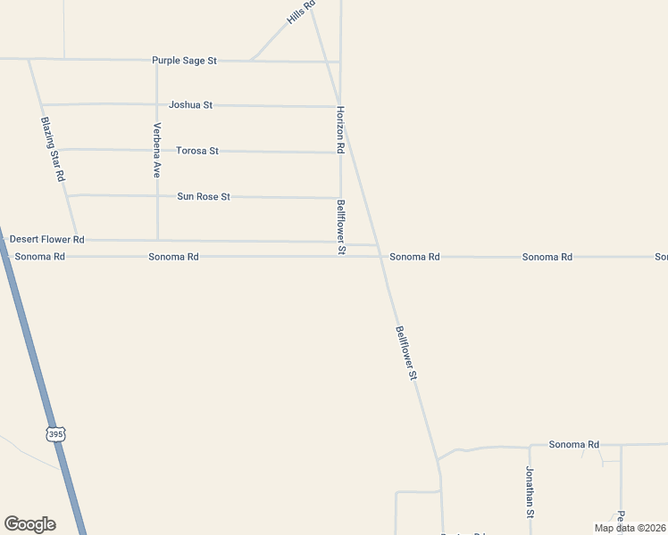 map of restaurants, bars, coffee shops, grocery stores, and more near Bellflower Street in Adelanto