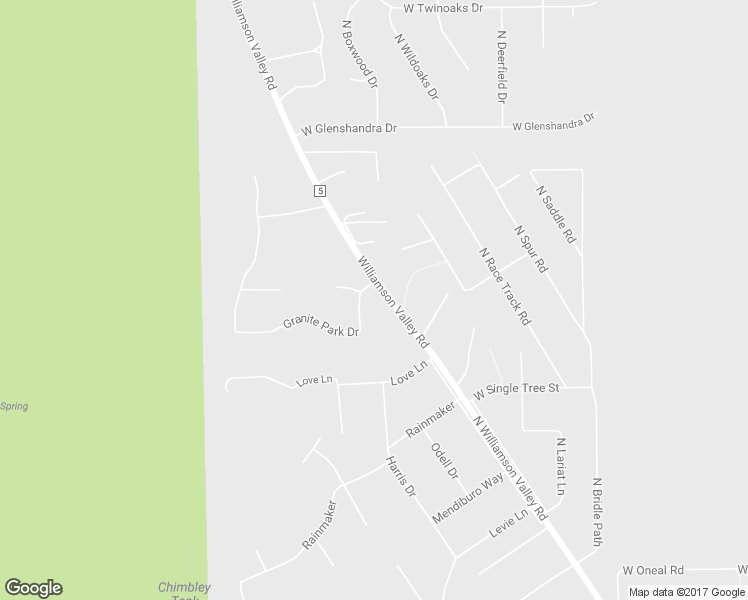 map of restaurants, bars, coffee shops, grocery stores, and more near 2605 Granite Park Drive in Prescott