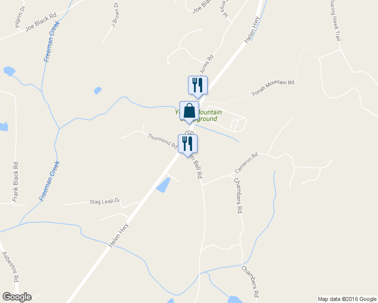 map of restaurants, bars, coffee shops, grocery stores, and more near 1819 Tom Bell Rd in Cleveland