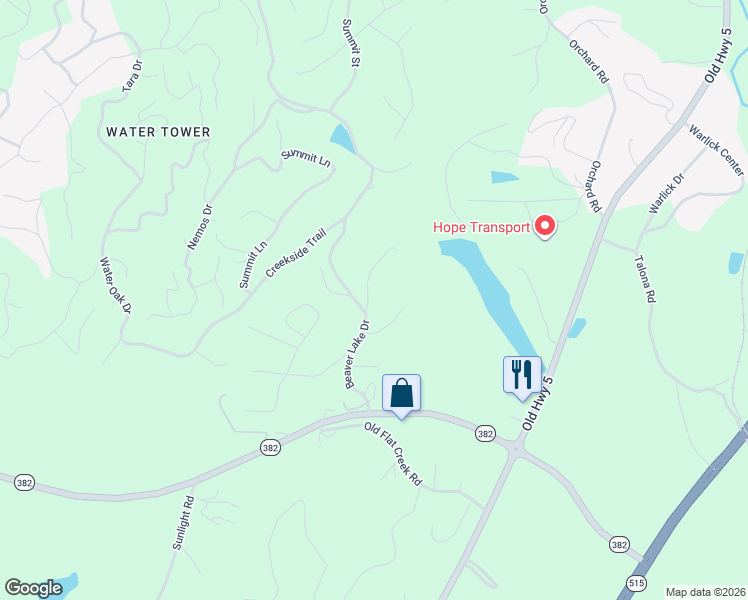 map of restaurants, bars, coffee shops, grocery stores, and more near 214-224,293-299 Vista Chalet in Ellijay