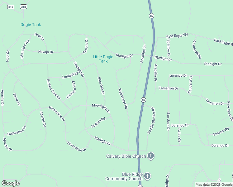 map of restaurants, bars, coffee shops, grocery stores, and more near 322 Well Water Road in Happy Jack