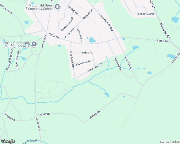 map of restaurants, bars, coffee shops, grocery stores, and more near 1225 Wrenwood Drive in Lancaster