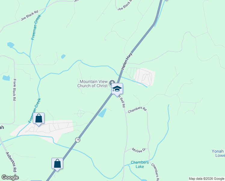 map of restaurants, bars, coffee shops, grocery stores, and more near 38 Thurmond Road in Cleveland