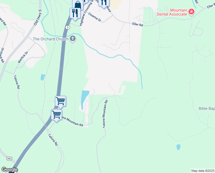 map of restaurants, bars, coffee shops, grocery stores, and more near 81 Talona Ridge Drive in Ellijay
