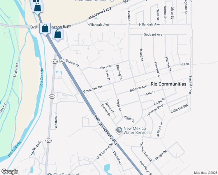 map of restaurants, bars, coffee shops, grocery stores, and more near 111 Fulton Avenue in Belen