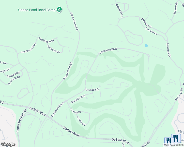 map of restaurants, bars, coffee shops, grocery stores, and more near 2 Princesa Drive in Hot Springs Village