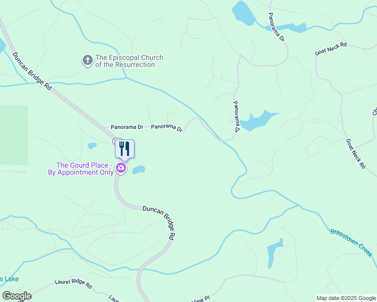 map of restaurants, bars, coffee shops, grocery stores, and more near 392 Panorama Drive in Sautee Nacoochee