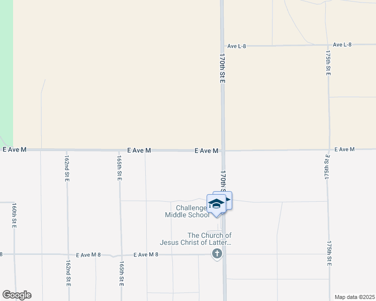 map of restaurants, bars, coffee shops, grocery stores, and more near 16801 East Avenue M in Lake Los Angeles
