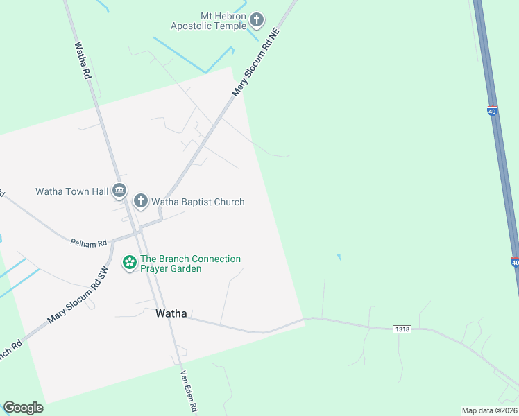 map of restaurants, bars, coffee shops, grocery stores, and more near 191 Brinkley Lane in Watha