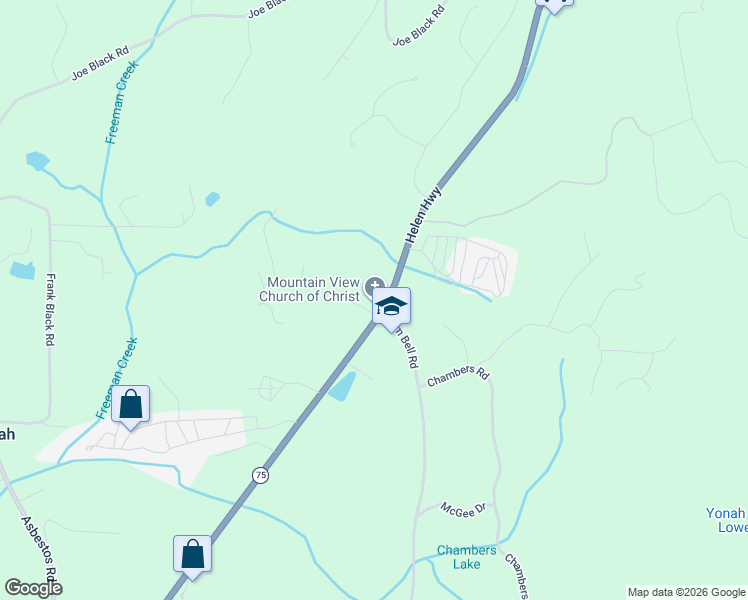 map of restaurants, bars, coffee shops, grocery stores, and more near 38 Thurmond Road in Cleveland