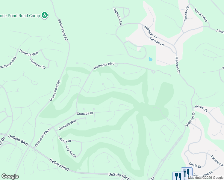 map of restaurants, bars, coffee shops, grocery stores, and more near 22 Princesa Drive in Hot Springs Village
