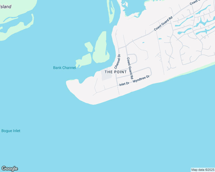 map of restaurants, bars, coffee shops, grocery stores, and more near 11112 Inlet Drive in Emerald Isle