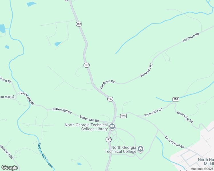 map of restaurants, bars, coffee shops, grocery stores, and more near 123 Hardman Road in Clarkesville