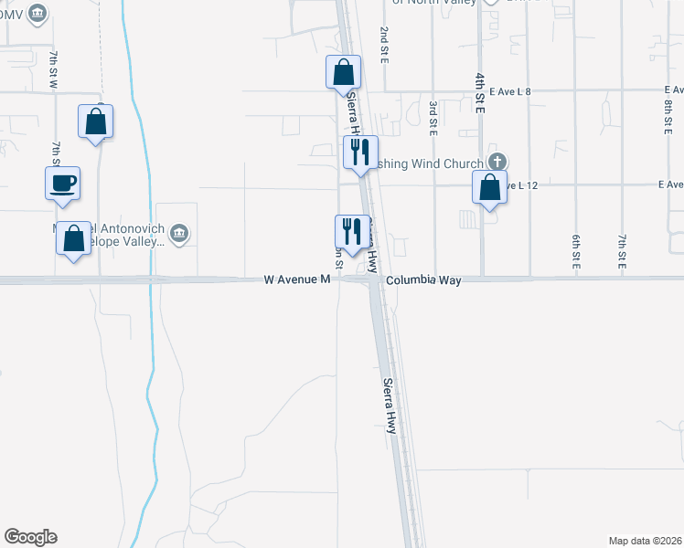 map of restaurants, bars, coffee shops, grocery stores, and more near Division Street in Lancaster