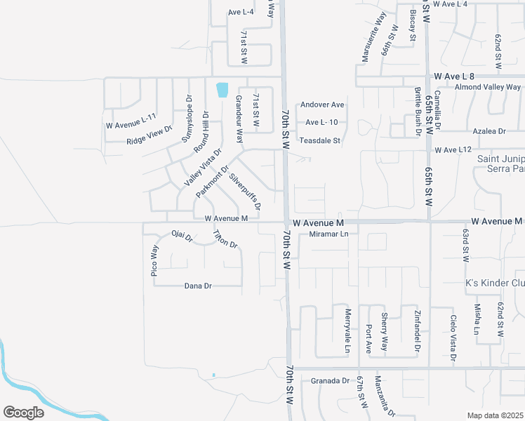 map of restaurants, bars, coffee shops, grocery stores, and more near 42016 Silverpuffs Drive in Quartz Hill