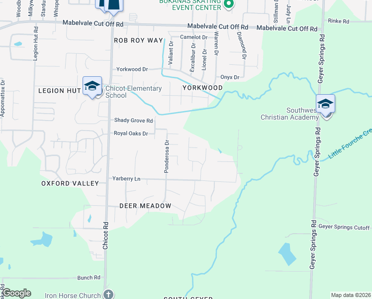 map of restaurants, bars, coffee shops, grocery stores, and more near 7017 Langston Lane in Little Rock