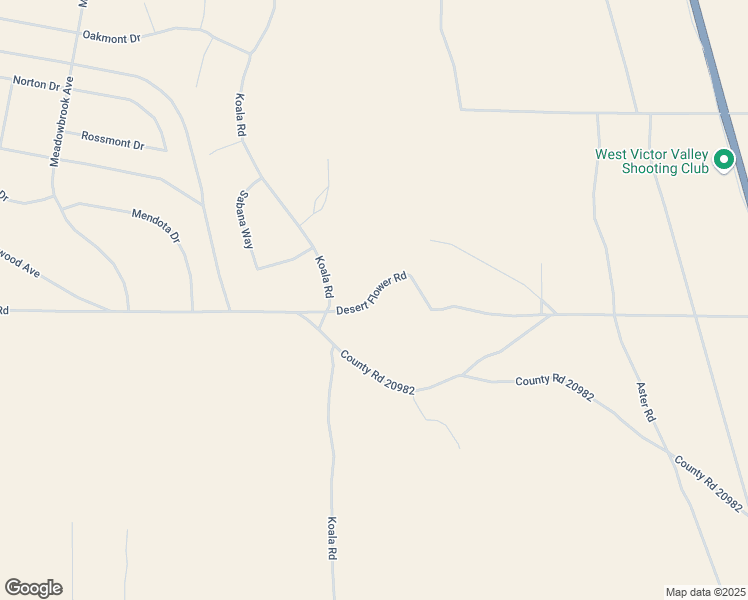 map of restaurants, bars, coffee shops, grocery stores, and more near Desert Flower Road in Adelanto