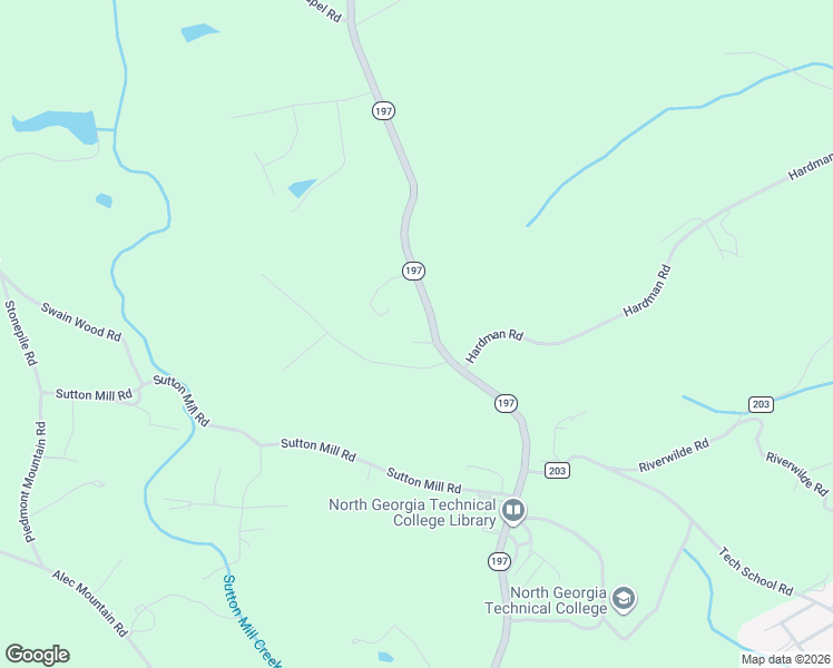 map of restaurants, bars, coffee shops, grocery stores, and more near 2175 Georgia 197 in Clarkesville