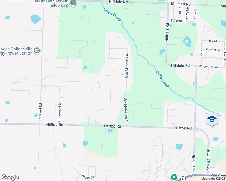 map of restaurants, bars, coffee shops, grocery stores, and more near 5722 Oakbrook Road in Alexander