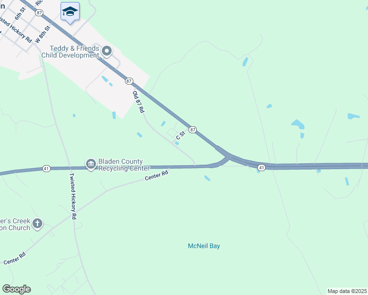 map of restaurants, bars, coffee shops, grocery stores, and more near 399 Old State Highway 87 in Elizabethtown