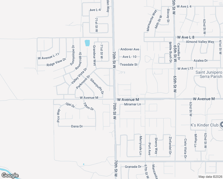 map of restaurants, bars, coffee shops, grocery stores, and more near 42060 Jenny Lane in Lancaster