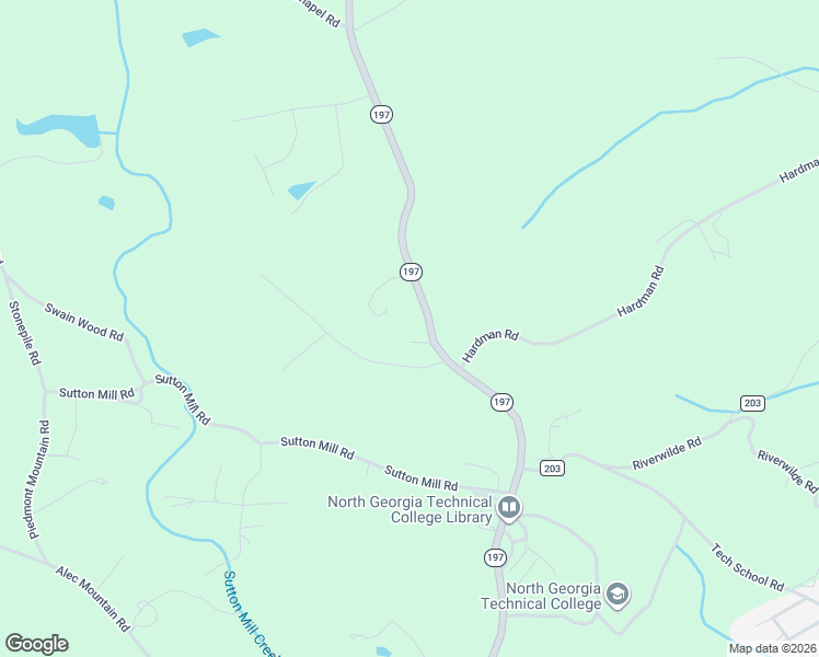 map of restaurants, bars, coffee shops, grocery stores, and more near 2175 Georgia 197 in Clarkesville