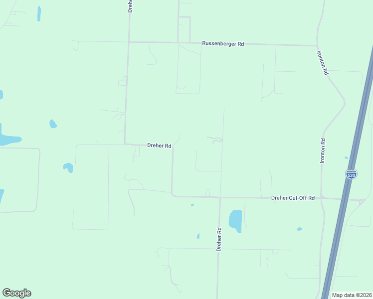 map of restaurants, bars, coffee shops, grocery stores, and more near 1321 Oak Hill Road in Little Rock