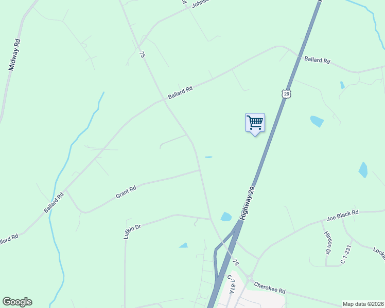 map of restaurants, bars, coffee shops, grocery stores, and more near 531 Cherokee Road in Pelzer