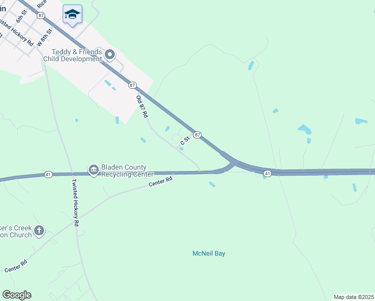 map of restaurants, bars, coffee shops, grocery stores, and more near 399 Old State Highway 87 in Elizabethtown