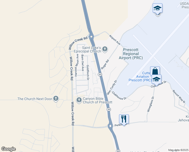 map of restaurants, bars, coffee shops, grocery stores, and more near 6180 States Street in Prescott