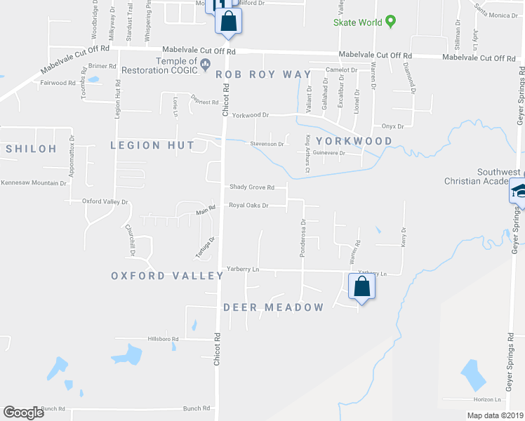 map of restaurants, bars, coffee shops, grocery stores, and more near 7401 Royal Oaks Drive in Little Rock