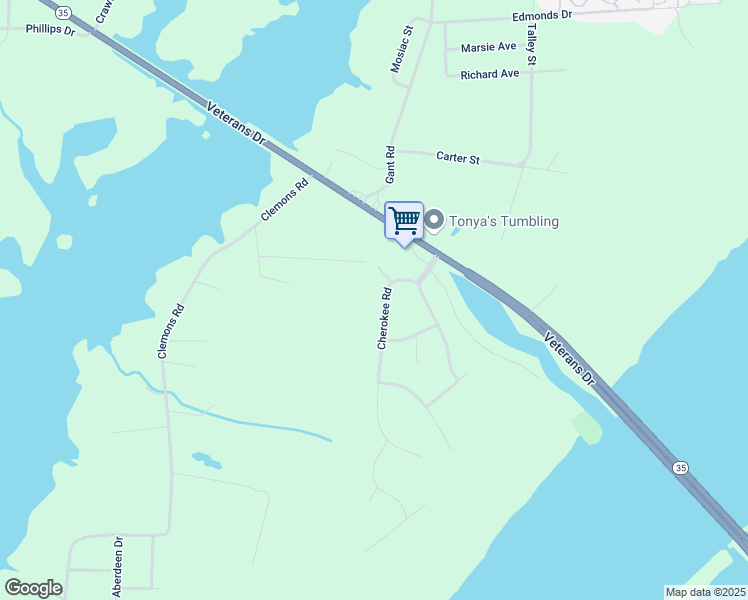 map of restaurants, bars, coffee shops, grocery stores, and more near 114 Cherokee Road in Scottsboro