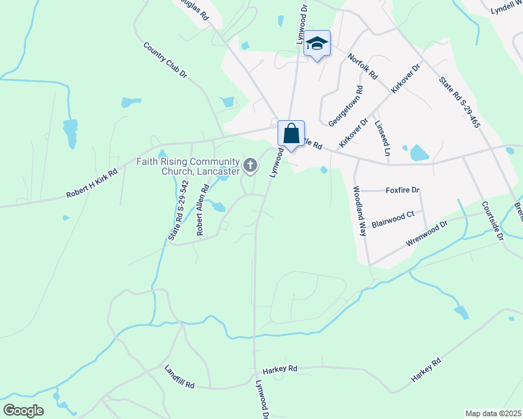 map of restaurants, bars, coffee shops, grocery stores, and more near 2763 Lynwood Drive in Lancaster