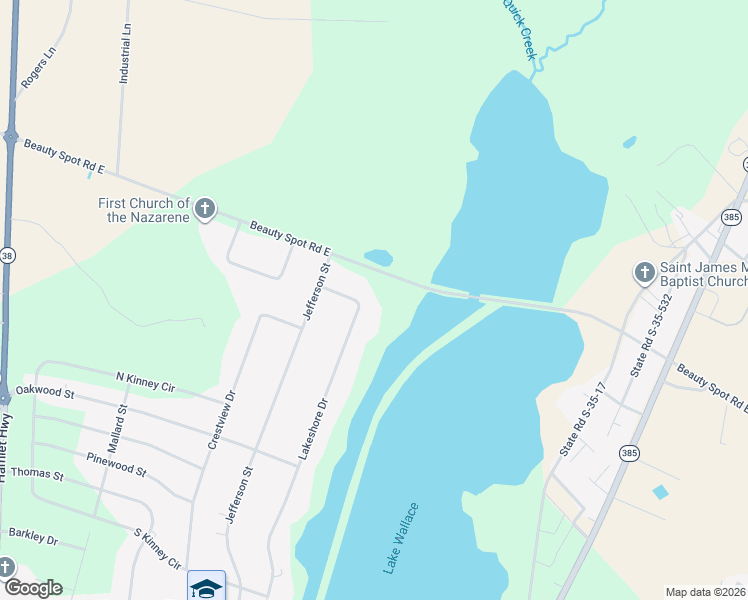 map of restaurants, bars, coffee shops, grocery stores, and more near 730 Lakeshore Drive in Bennettsville