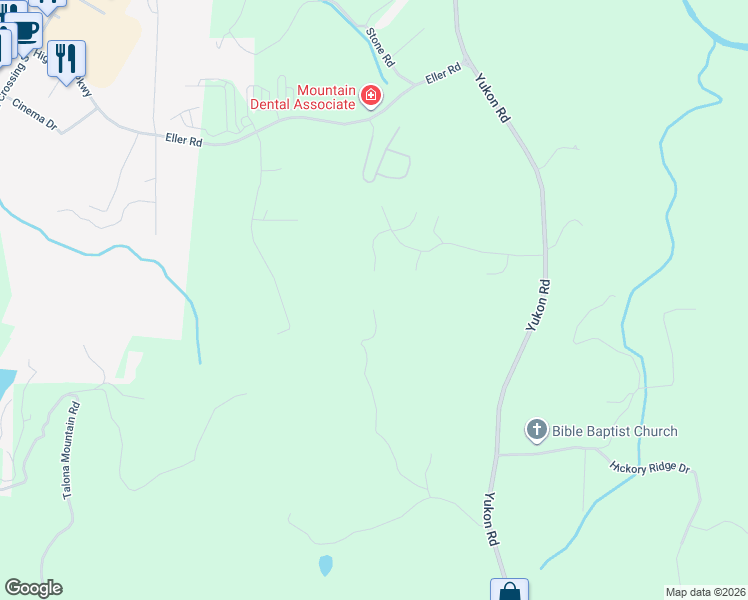 map of restaurants, bars, coffee shops, grocery stores, and more near 536 Dogwood Ridge in Ellijay