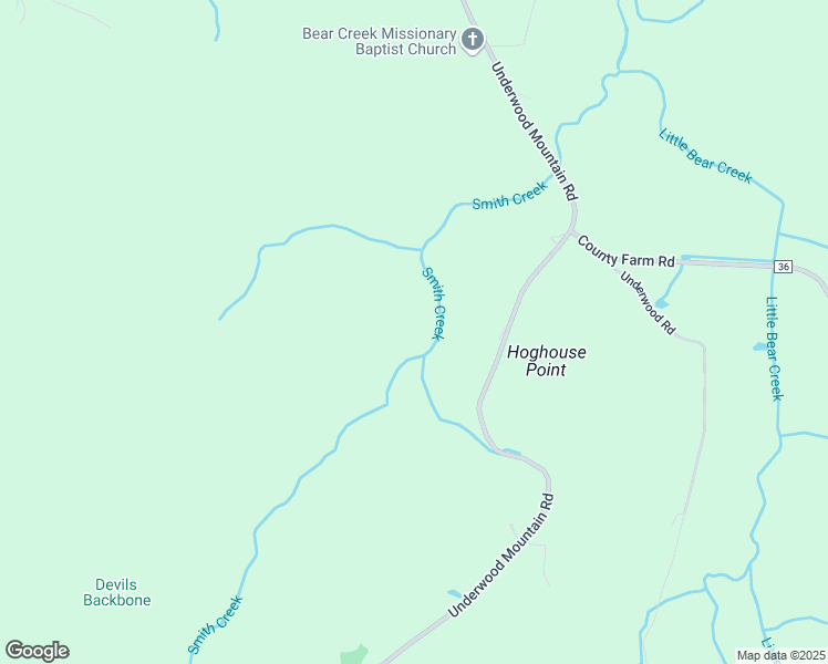 map of restaurants, bars, coffee shops, grocery stores, and more near 6030 Underwood Mountain Road in Tuscumbia