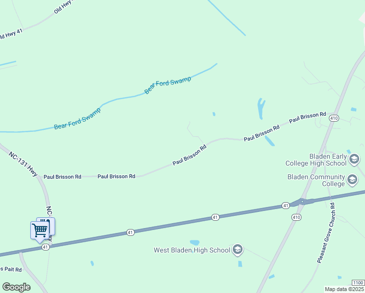map of restaurants, bars, coffee shops, grocery stores, and more near 790 Paul Brisson Road in Bladenboro